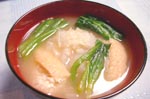 白菜と油揚げ・ほうれん草の味噌汁の作り方レシピ